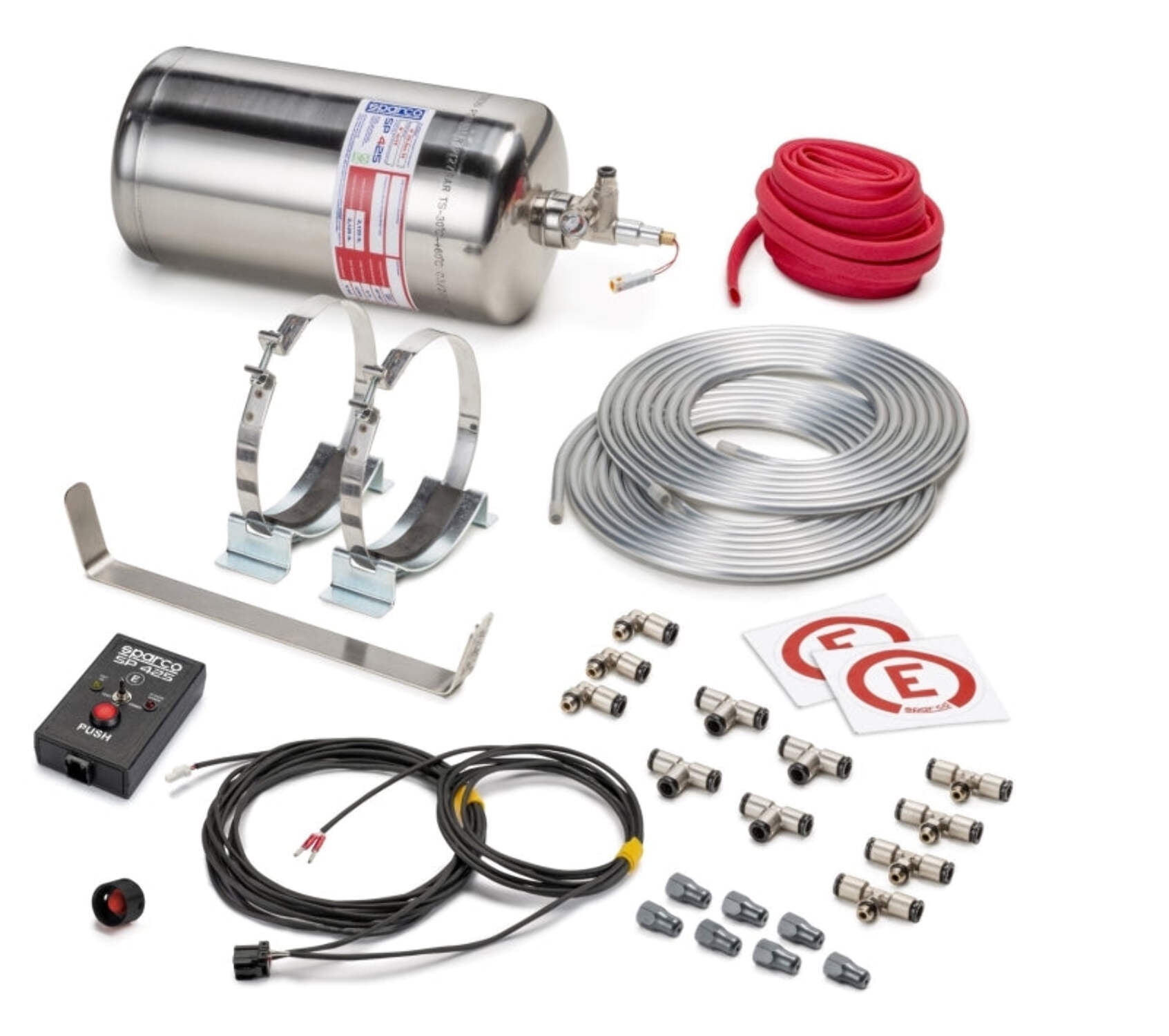 Sparco 014772EXL 4.25 Liter Electric Steel Extinguisher System