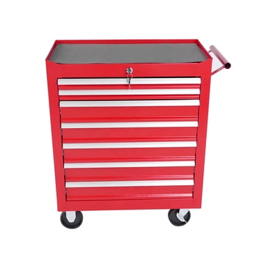 TUFFIOM 5-Drawer Mobile Tool Box, Lockable Storage with Wheels for ...