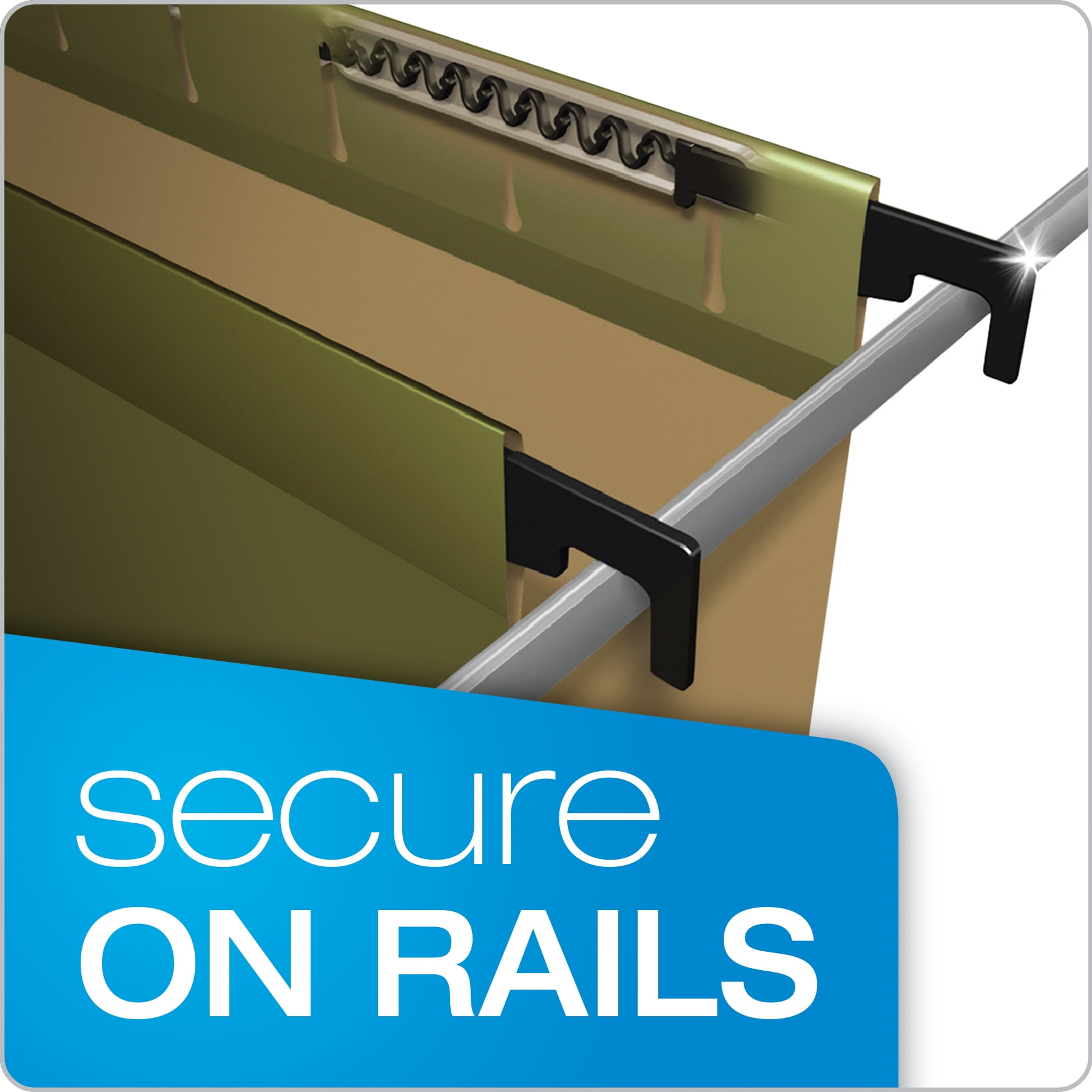 Pendaflex® SureHook® Reinforced Hanging Folders, Legal Size, Standard Green, 1/5 Cut, 20/BX
