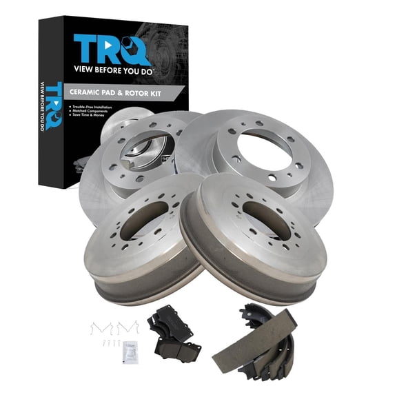 TRQ Front & Rear Brake Pad & Rotor Kit Ceramic Fits 2005-2021 Toyota Tacoma