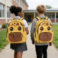 thumbnail image 5 of Xixirimido Kawaii Giraffe Print Kids School Bag 17" Backpack for Boys & Girls Lightweight Large Capacity Bookbag for Elementary Middle High School Students, 5 of 8