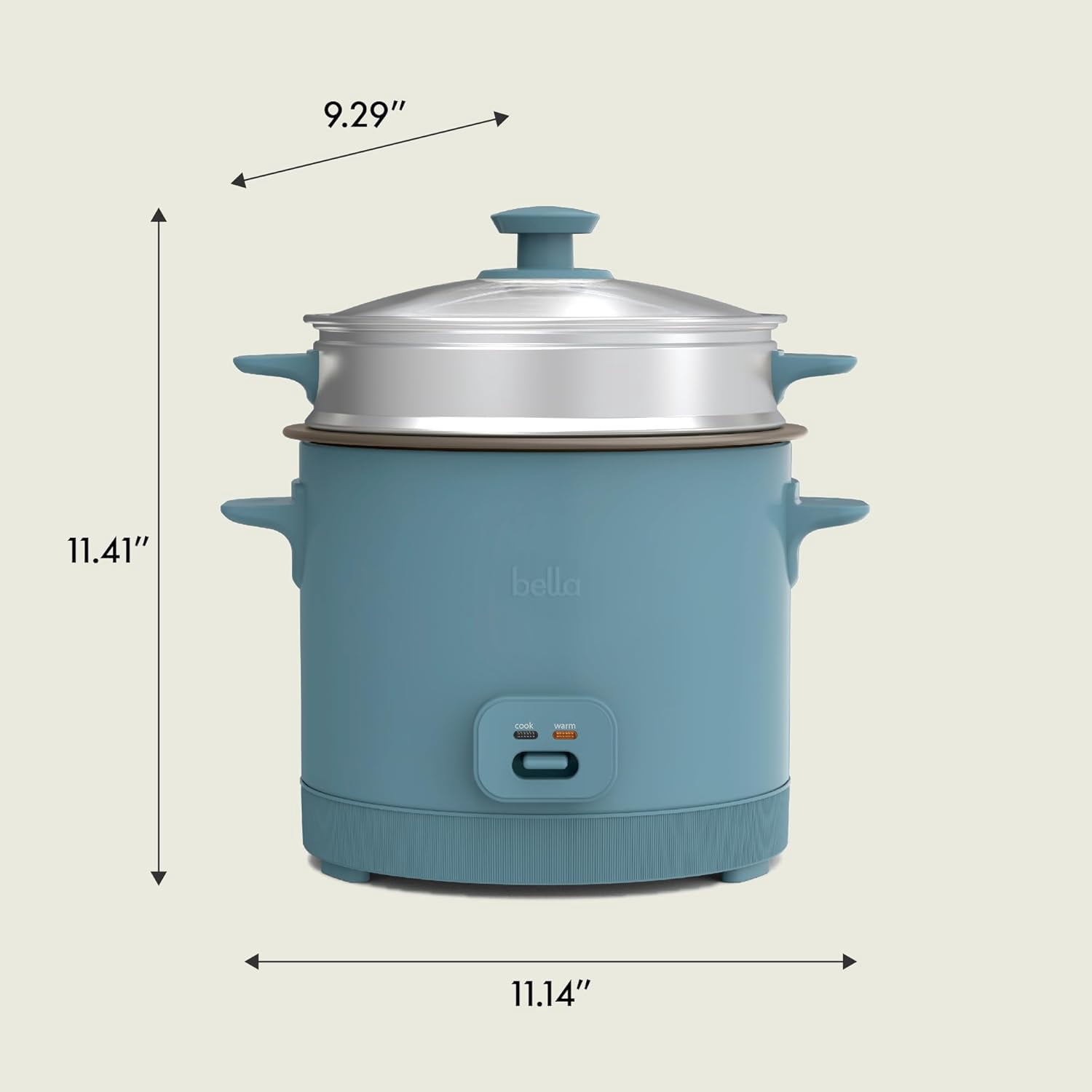 16 Cup Rice Cooker with Steamer, Dishwasher Safe Basket, Nonstick Bowl, Keep Warm Function, 400 Watt