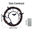 thumbnail image 4 of 16 inch Halloween Decorations Wreath with LED Lights, Light Up Spooky Garland for Front Door Wall Decor, Festive Seasonal Hanging Ornament for Home Party, 4 of 4
