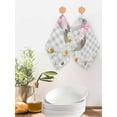 thumbnail image 2 of Blue Easter Bunny Kitchen Dish Towels for Drying Dishes Set of 3, Spring Daisy Modern Gray Buffalo Plaid Waffle Weave Microfiber Hand Tea Bathroom Towels Quick Dry & Absorbent Towel 12x12, 2 of 7