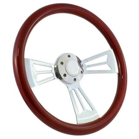 67-68 Buick All Models 15  Wood Billet Polished Steering Wheel Set Adapter & Horn