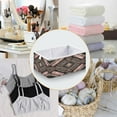 thumbnail image 4 of Foldable Fabric Storage Bin Home Cubes Clothing Organizer Bins Large Collapsible Box Basket for Home Organizer Retro Style Shape Pattern, 4 of 7