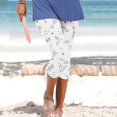 thumbnail image 3 of Womens Relaxed Fit Pants by Generic Summer Casual Drawstring Solid Cropped Cargo Pants, Black, Size XL, 3 of 5