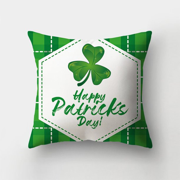 St. Patrick's Day Decorations Pillowcase 18x18 Pillowcase Cushion Spring Pillowcase For Home Decor Room Sofa Sofa Car