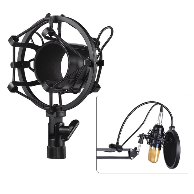 Metal Univerdal Condenser Microphone Mic Shock Mount Holder Bracket -vibration for On-line Broadcasting Studio Music Recording