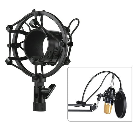Metal Univerdal Condenser Microphone Mic Shock Mount Holder Bracket -vibration for On-line Broadcasting Studio Music Recording