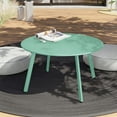 thumbnail image 6 of Yangming End Table, Modern Round Coffee Table, Metal Large Side Table for Indoor Outdoor Use, Green, 6 of 7