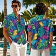 thumbnail image 7 of Psesaysky Colorful Palm Leaves Print Sleeveless Womens Tank Dress or Mens Short Sleeve Shirts Beach Sundress with Pockets Vacation Aloha Shirts Couples Matching Hawaiian Outfit, 7 of 7
