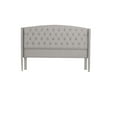thumbnail image 6 of JERFIT Queen Upholstered Bed Frame with Wingback Headboard, Light Grey Fabric Platform Bed, Deep Button Tufted, No Box Spring Needed, Easy Assembly, 6 of 10