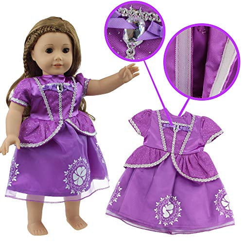 18 Inch Doll Clothes, 5 Pc Different Princess Costume Dress Set Includes  Bella, Cinderella, Snow white, Mermaid and Aurora costume Dress Fits American  Girl Dolls, My Life As Doll 