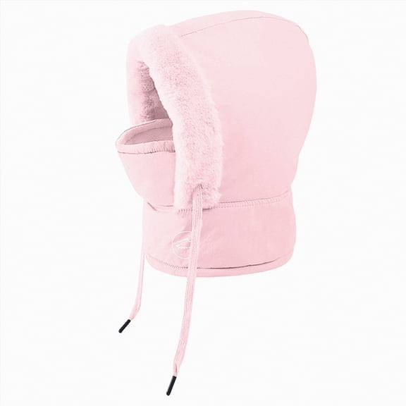 mgoYE Snow Hats for Girls Age 5 Kids Winter Hat Ski Mask Full Face Girls Boys Unisex Warm Comfort Soft Adjustable Snow Hat Cold Weather One Size(Pink,One Size)