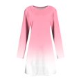 thumbnail image 4 of Jjayotai Spring Dresses, Long Sleeve Round Neck Dress, Irregular Hem Casual Dresses, Trendy Gradient Printed Swing Dress Multicolor-11 L, 4 of 5