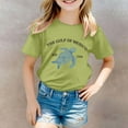 thumbnail image 2 of shoper Toddler Tshirts Girls 6t Round Neck Gulf of Mexico Print Short Sleeve Everyday Tee Shirt Baby Girl Summer Clothes Green 140, 2 of 4