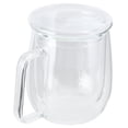thumbnail image 5 of Taza de té de doble capa de 300 ml, taza de café transparente con asa y tapa para bebidas de cerveza, 5 of 5