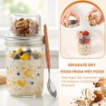 thumbnail image 4 of 4 Pcs Overnight Oats Containers with Lids and Spoons 20 oz (17+3) Overnight Oats Jars with Dry and Wet Separation for Oatmeal Cereal Fruit Salad Yogurt Dual-Layer Yogurt Containers with Lids, 4 of 11