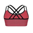 thumbnail image 6 of DPOIS Girls' Team Basic Double Cross Crop Bra Sports Top Ballet Dance Gymnastics Dancewear, 6 of 7