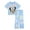 Sky blue, daisies, variant on Disney Minnie Mouse Peplum T-Shirt and Leggings Outfit Set Toddler to Big Kid