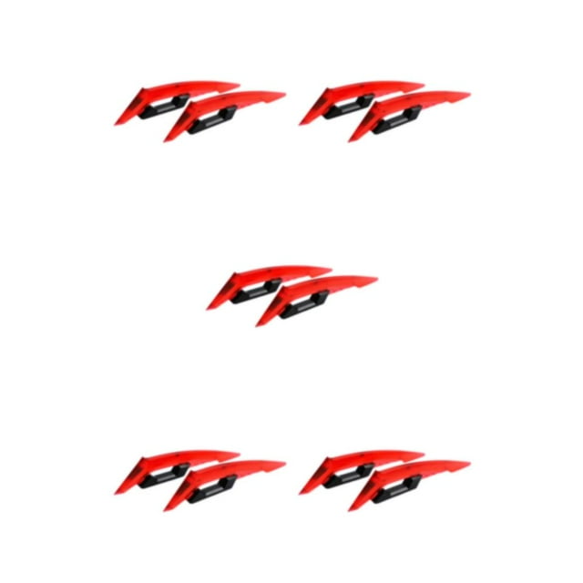 Decodeary Aileron Aérodynamique Aileron Aérodynamique Durable Moto Autocollant Moto Rouge 5Set