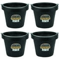 thumbnail image 1 of Little Giant 12 qt Flexible All-Purpose Rubber Bucket w/ Steel Handle (4 Pack), 1 of 6