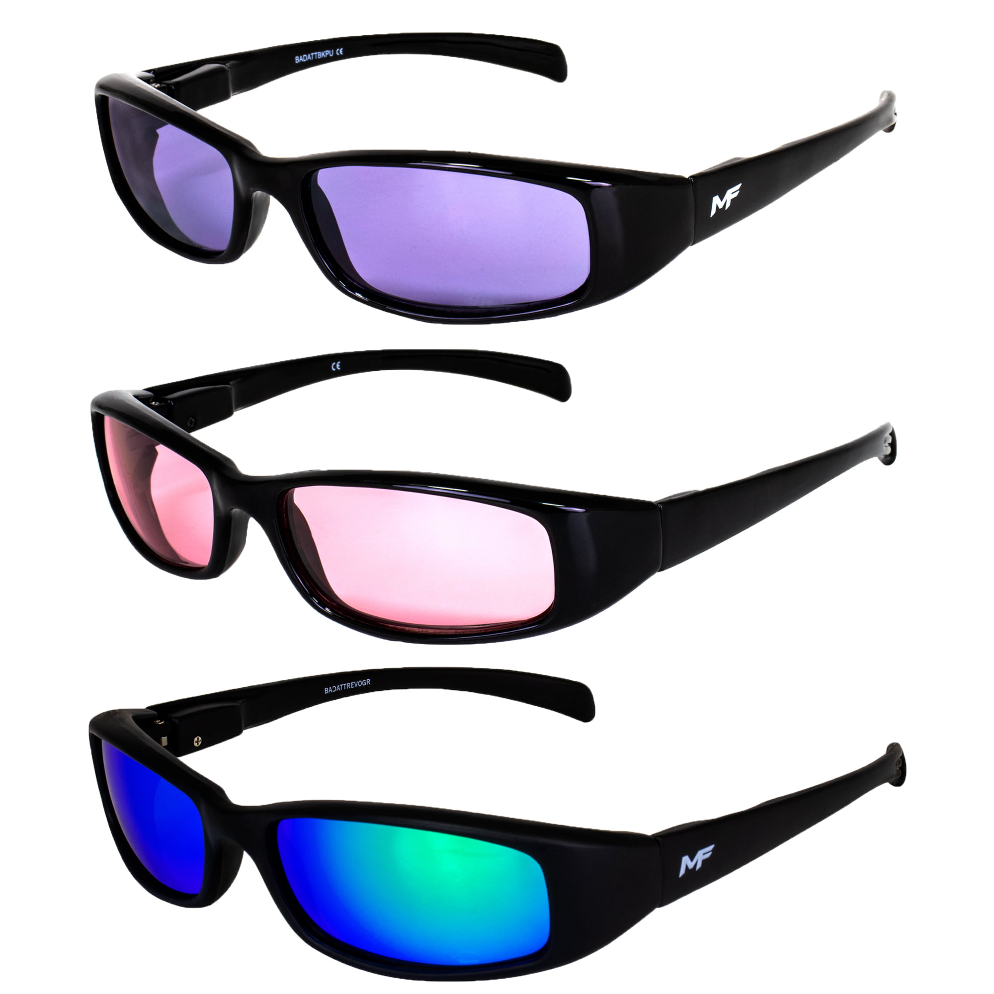 Sunglasses Green White Road Bike Cycling Helmet Sun Glasses UV400 Shatterproof 