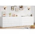thumbnail image 4 of 12 Drawer Dresser for Bedroom, 61 in Long Modern White Dresser TV Stand with Charging Station, Large Wooden Chest Od Drawers for Nursery, Closet, Living Room, 4 of 8