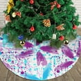 thumbnail image 3 of XMXY Halloween Christmas Tree Skirt, Blue Purple Flower Embellishment Holiday Party Indoor Decorations Ornaments, 36 Inch, 3 of 5
