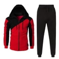 thumbnail image 5 of KaLI_store 2 Piece Set for Men Men's Tracksuit 2 Piece Hooded Sweatsuits Casual Running Jogging Sport Suit Sets Red,M, 5 of 5