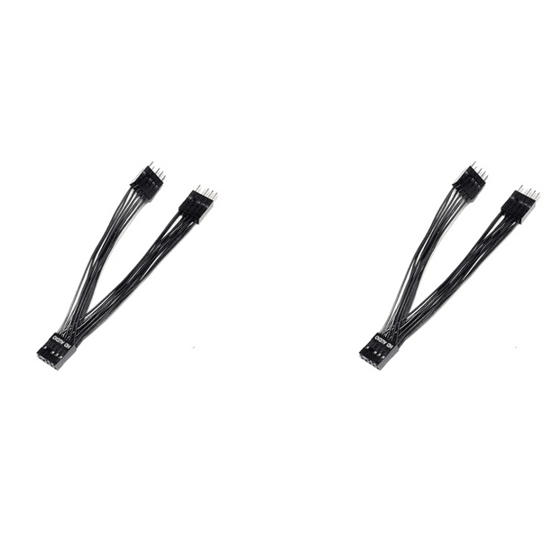 2X Motherboard Audio HD Extension Cable 9Pin 1 Female to 2 Male Y