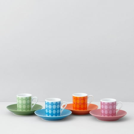 

Bia Cordon Bleu Museo Mundo Diamond Demi Cup & Saucer Set of 4 Multicolor