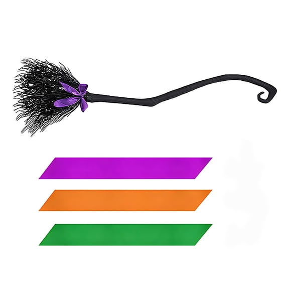 BINGLI Hallo-ween Witch Witch Flying Broomstick for Kids Adults Witch Hallo-ween Props for Party Decorations
