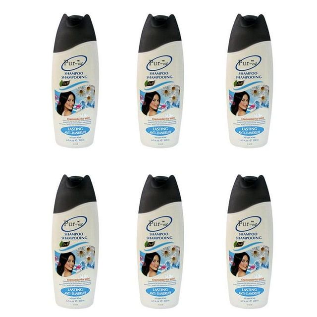 Shampooing Antipelliculaire Longue Durée à la Camomille + Menthe Glacée (200 ml) (Lot de 6) par Purest