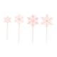 thumbnail image 2 of 4 adornos para cupcakes con forma de copo de nieve, palillos para donuts, decoración para baby shower Rosa, 2 of 9
