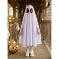 thumbnail image 6 of RUINIXCW Kids Ghost Costume Toddler Baby Girl Halloween Costume Funny Cosplay Outfit Bow White Sheet Ghost Face Cloak Cape, 6 of 10