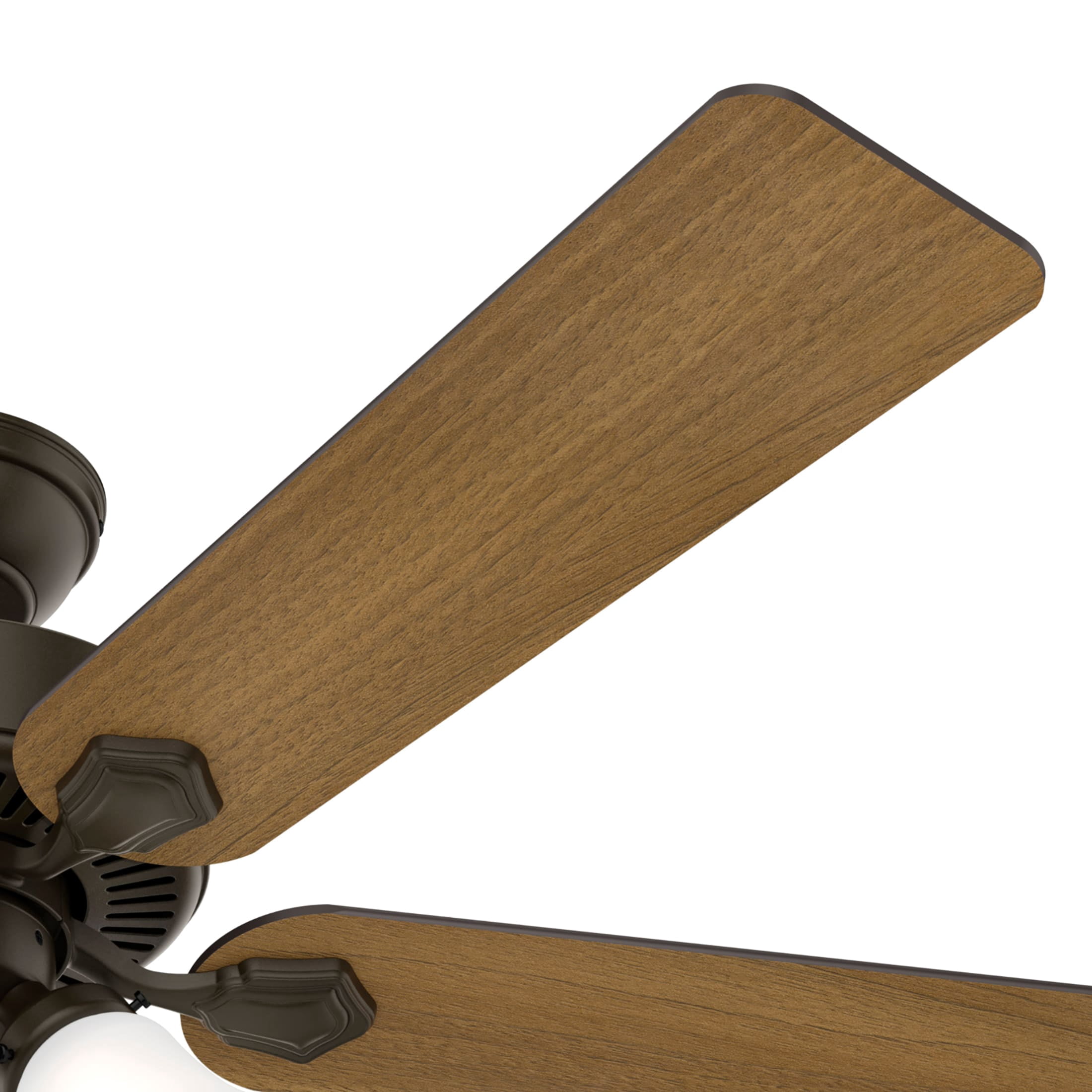 Hunter 52 inch Indoor Ceiling Fan with LED Lights - Bronze Ceiling Fan with Pull Chain, For Bedroom, Living Room, or Kitchen, Standard Mount, No Remote, 5 Blades - Swanson 50887, New Bronze