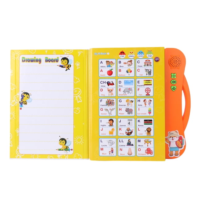 Libro Parlante De Aprendizaje De Inglés Y Español Con Sonido, Juguete Electrónico Educativo Interactivo Bilingüe Para Niños