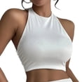 thumbnail image 2 of Women Halter Backless Tank Tops Summer Sleeveless Going Out Tops, 2 of 9