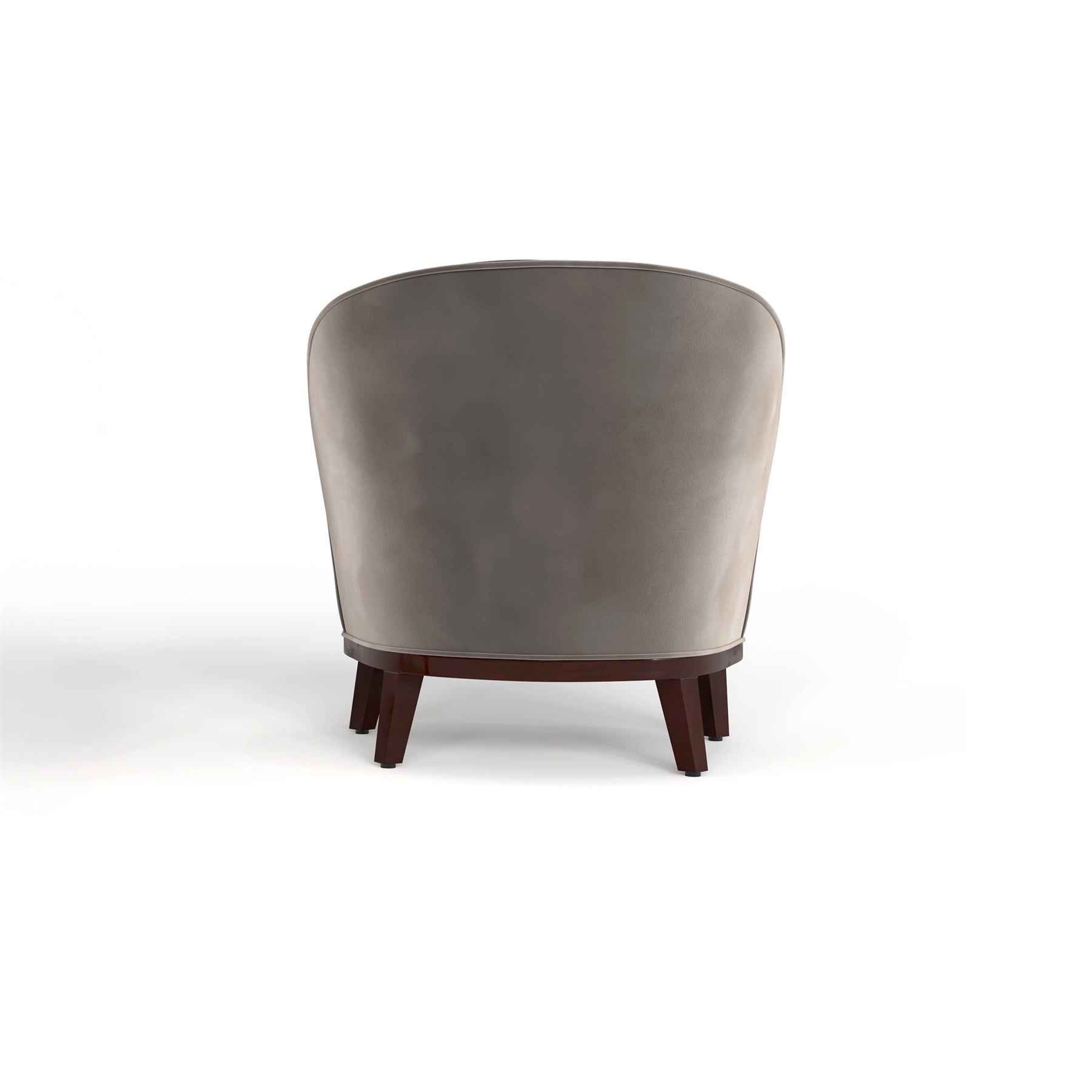 Ava Upholstered Barrel Accent Chair, Grey