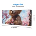thumbnail image 2 of Rocae Romantic Floral Bear for Gaming Mouse Pad, Mouse Pad Large, Office Computer Keyboard Mousepad, Keyboard and Mouse Pad with Stitched Edges,31.5 x 11.8 in, 2 of 5