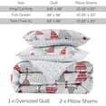 thumbnail image 4 of Southshore Fine Living, Inc. Twin Christmas Quilt Set w/Matching Pillow Sham, Red, White & Silver, 4 of 8