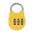 thumbnail image 1 of Unique Bargains 3 Digit Combination Padlock, 3mm Steel Shackle Dia Zinc Alloy Locks, Yellow, 1 of 4
