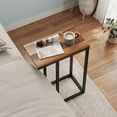 thumbnail image 5 of Furnibear C-Shaped End Table Small Side Table with Sturdy Metal Frame, Walnut, 5 of 11