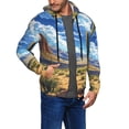 thumbnail image 2 of Goofa Western Desert Cactus Pattern Mens Full-zip Hoodie, Zip-up Pullover Hooded Sweatshirt, Kangaroo Pocket Hoodie Ideal for Daily Wear, Travel, and Home-Small, 2 of 5
