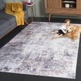 thumbnail image 5 of SAFAVIEH Santa Monica Jovka Abstract Polyester Area Rug, Beige/Charcoal, 6' x 6' Square, 5 of 13
