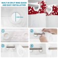 thumbnail image 3 of No Hook Shower Curtain with Built-in Rings - Red Christmas Washable Waterproof Fabric Bathroom Curtains for Hotel,Rentals, 60 X 72 Inch Long , Winter Falling White Snowflakes, 3 of 9