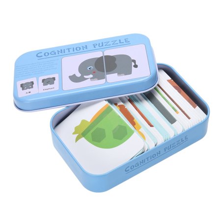 Flash Cards Puzzles (Baby Infant 32pcs Flash Card Jigsaw Cognition Puzzle Shape Matching Puzzle Cognitive Learning Early Education Card Learning)