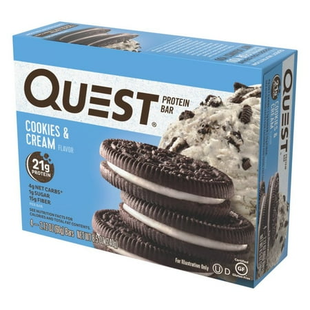Quest Protein Bar, Cookies & Cream, 21g Protein, 4